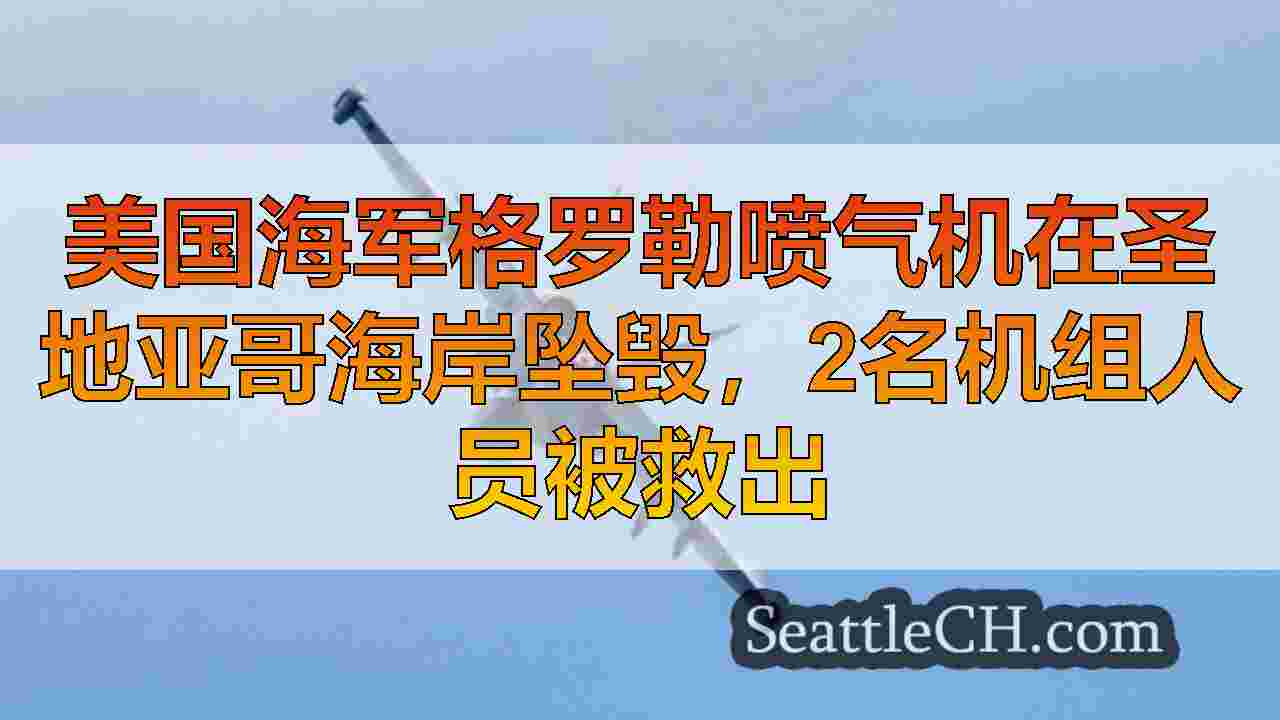 美国海军格罗勒喷气机在圣地亚哥海岸坠毁，2名机组人员被救出