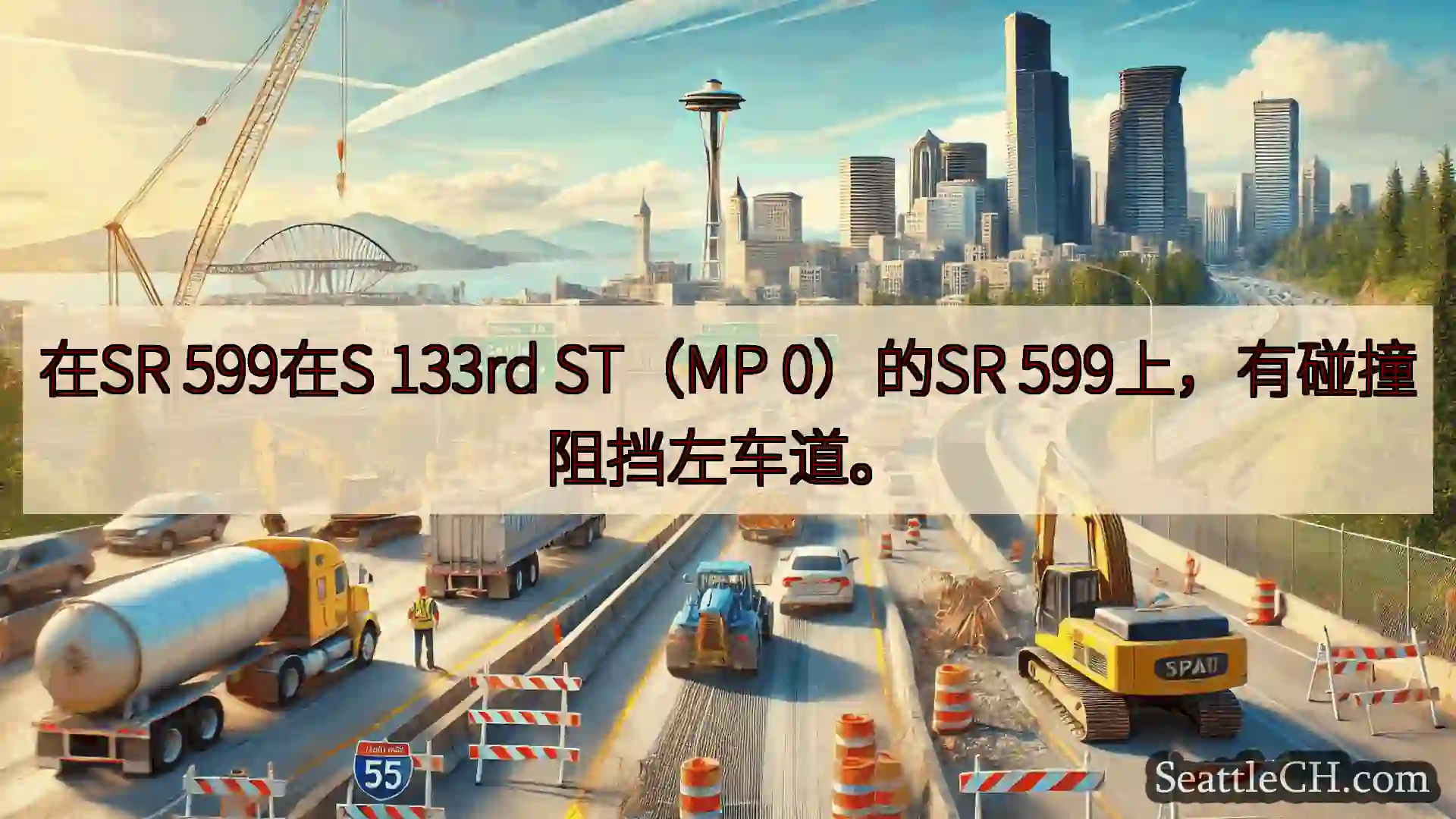 西雅图交通新闻 在SR 599在S 133rd ST（MP 0）的SR