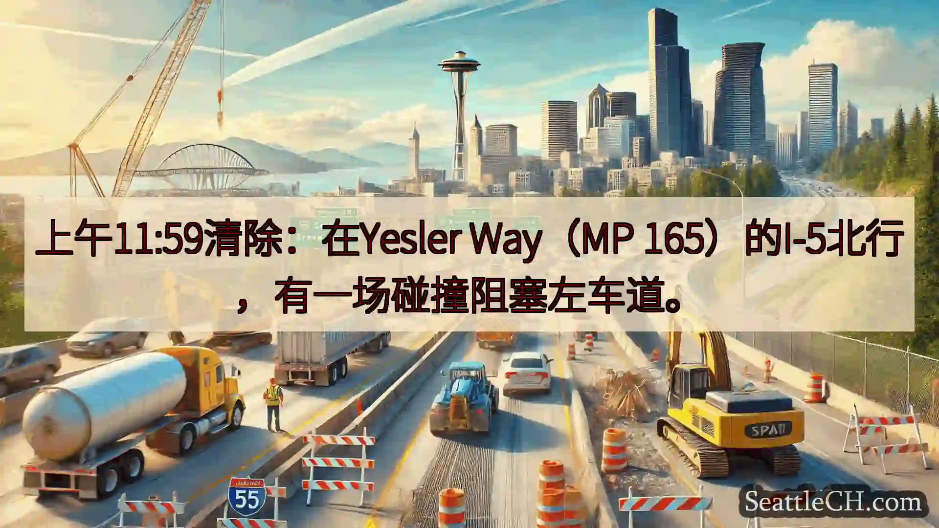 西雅图交通新闻 上午11:59清除：在Yesler Way（MP