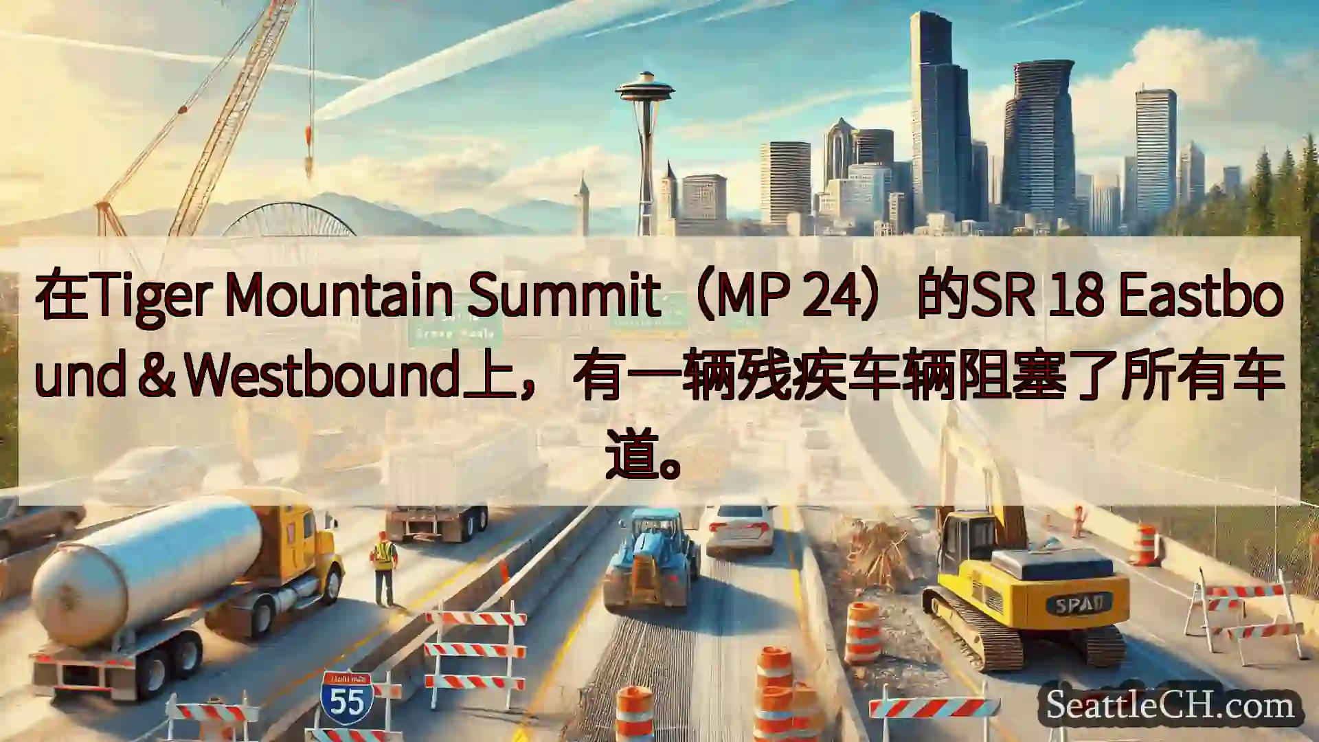 西雅图交通新闻 在Tiger Mountain Summit（MP 24）的SR