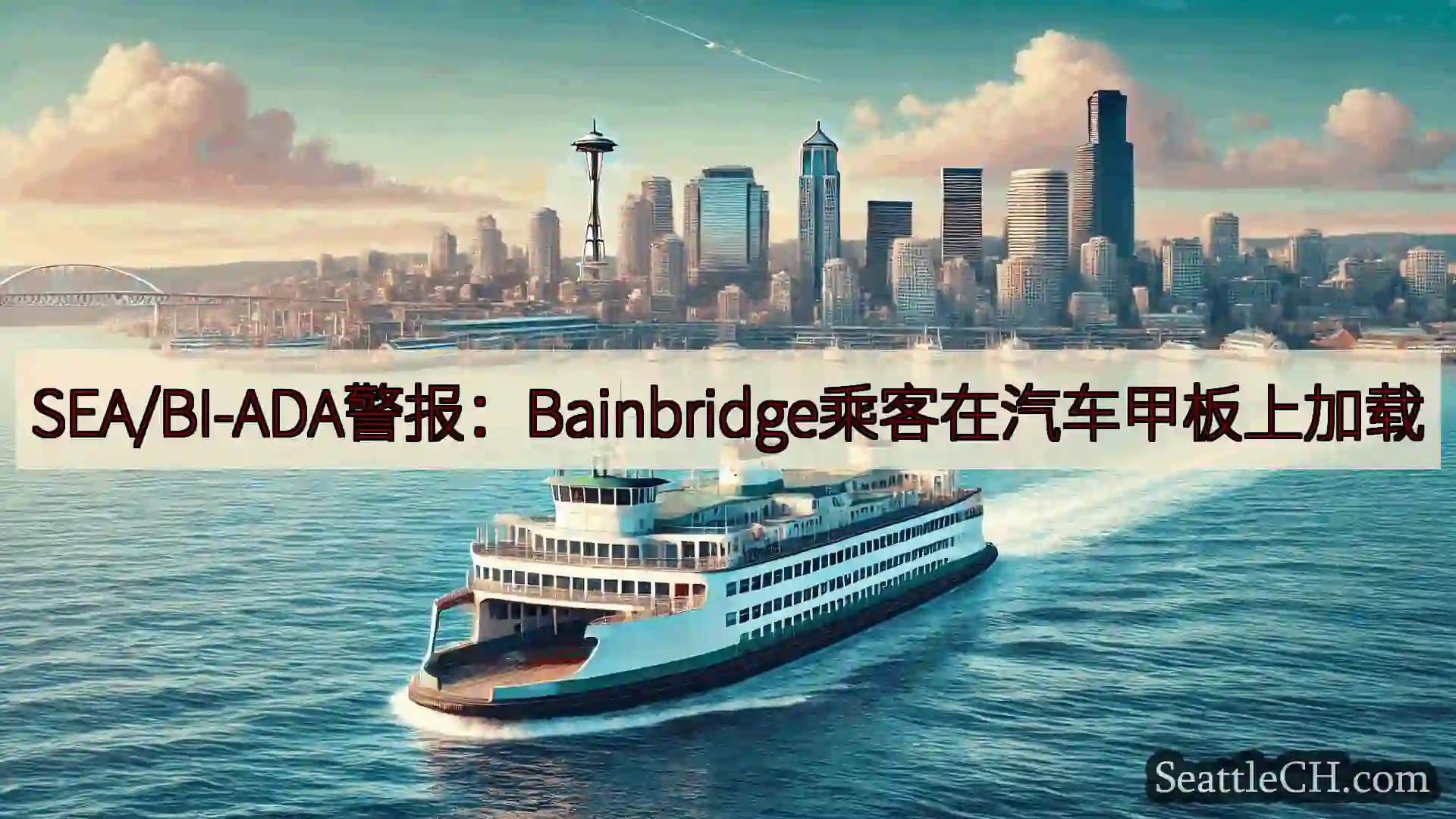 西雅图渡轮新闻 SEA/BI-ADA警报：Bainbridge乘客在汽车甲板上加载ht