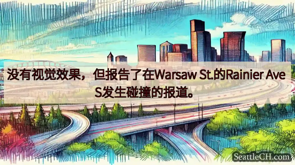 西雅图交通新闻 没有视觉效果，但报告了在Warsaw St.的Rainier Ave