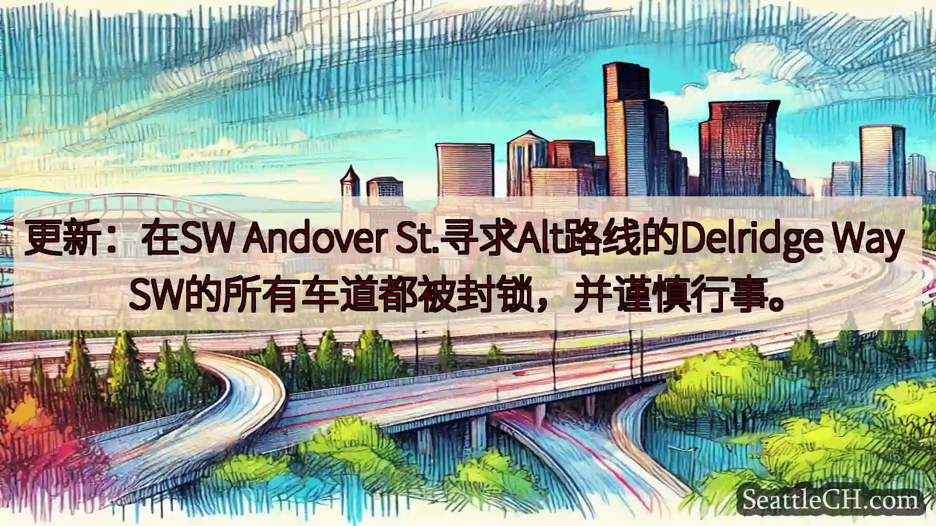 西雅图交通新闻 更新：在SW Andover St.寻求Alt路线的Delridge