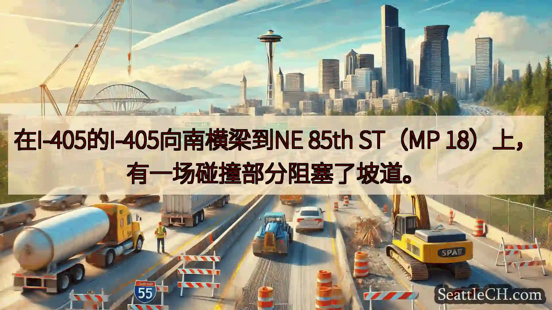 西雅图交通新闻 在I-405的I-405向南横梁到NE 85th ST（MP