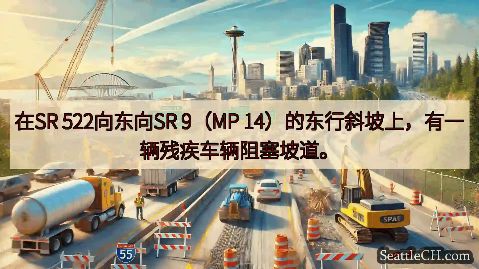 西雅图交通新闻 在SR 522向东向SR 9（MP