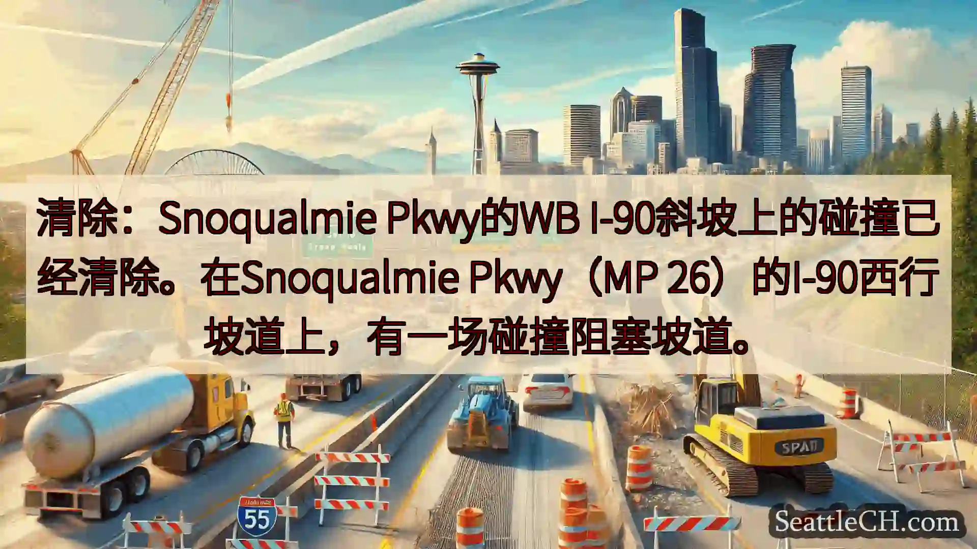 西雅图交通新闻 清除：Snoqualmie Pkwy的WB