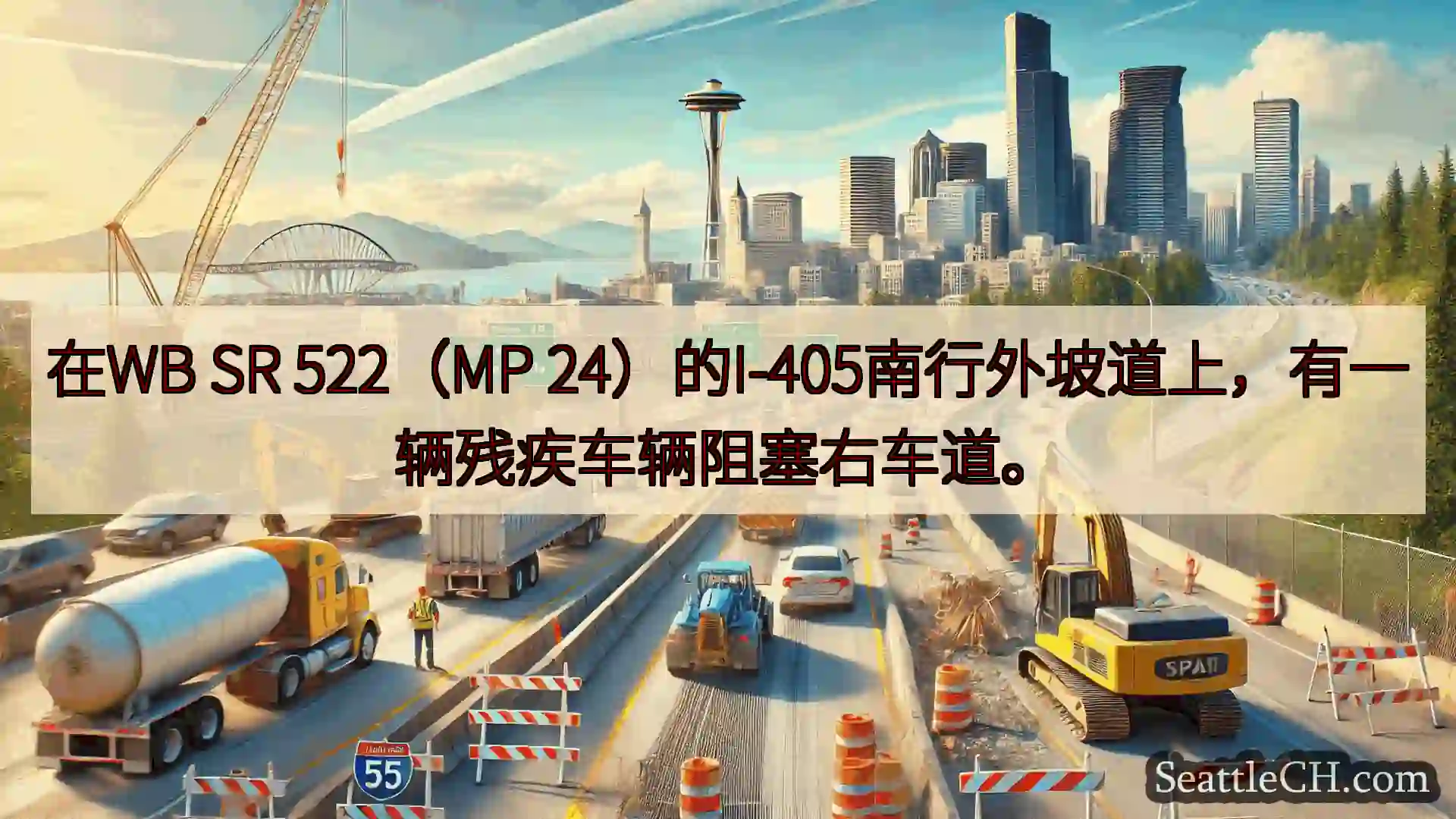 西雅图交通新闻 在WB SR 522（MP