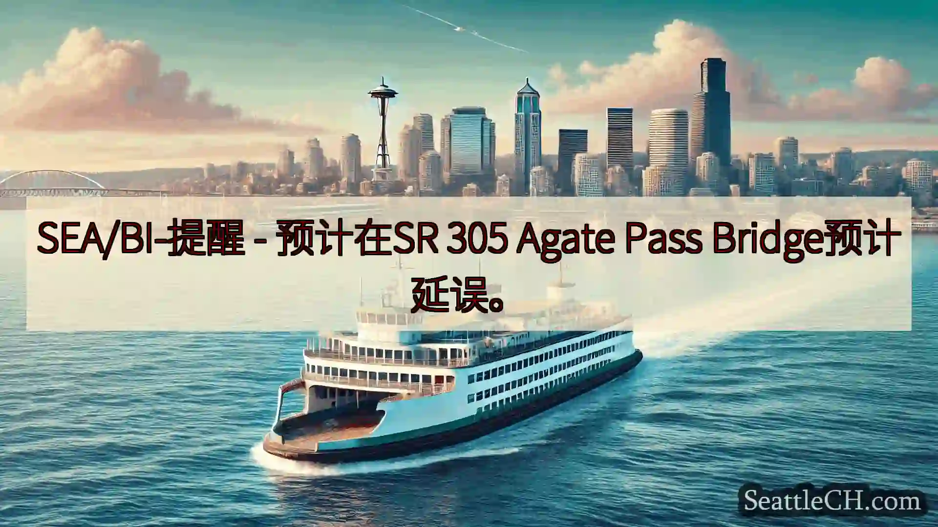 西雅图渡轮新闻 SEA/BI-提醒 - 预计在SR 305 Agate Pass