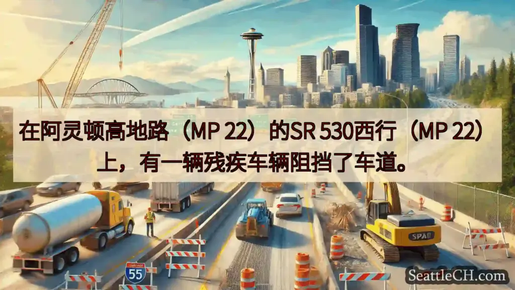 西雅图交通新闻 在阿灵顿高地路（MP 22）的SR 530西行（MP