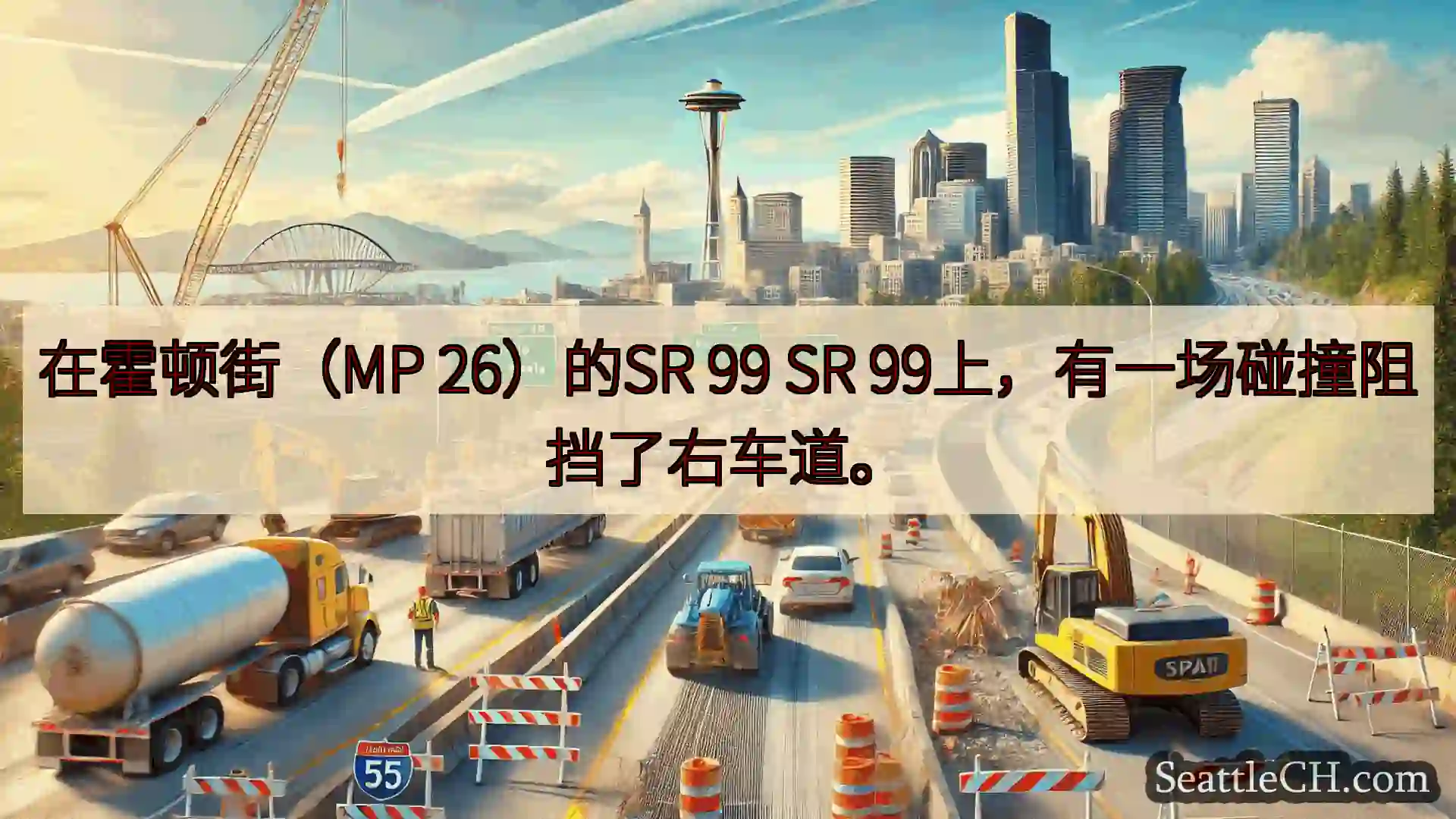 西雅图交通新闻 在霍顿街（MP 26）的SR 99 SR