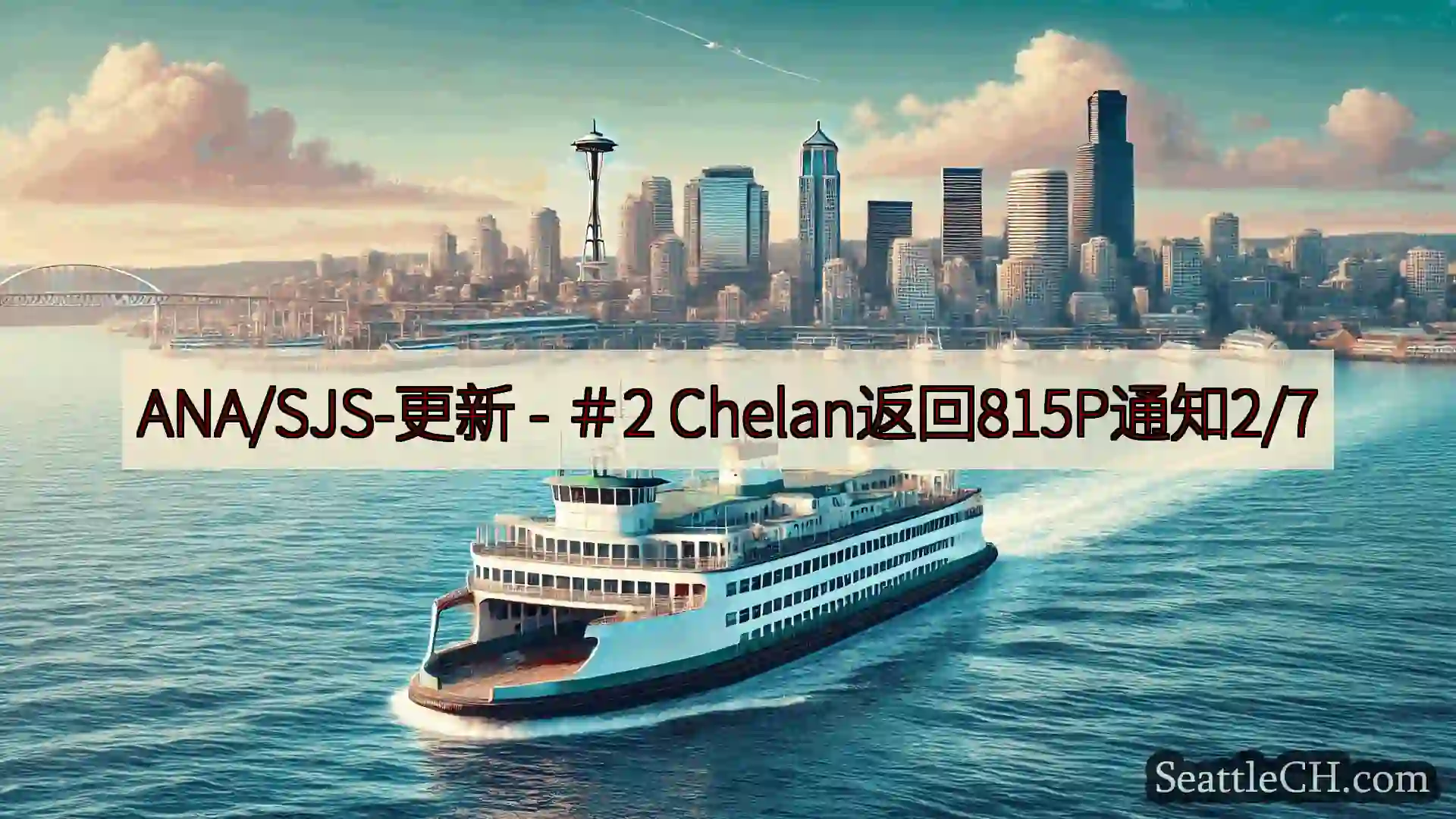 西雅图渡轮新闻 ANA/SJS-更新 - ＃2 Chelan返回815P通知2/7