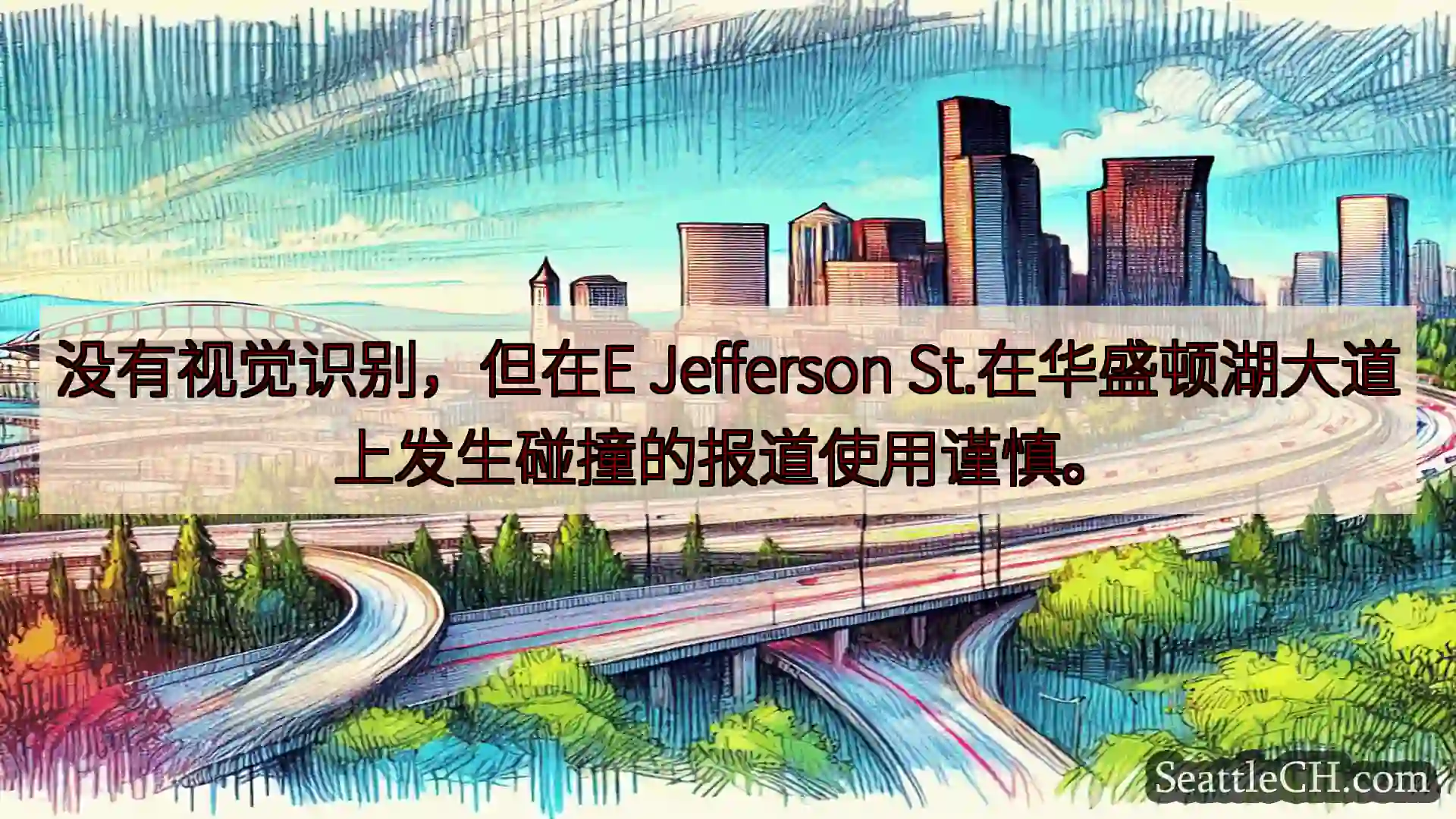 西雅图交通新闻 没有视觉识别，但在E Jefferson