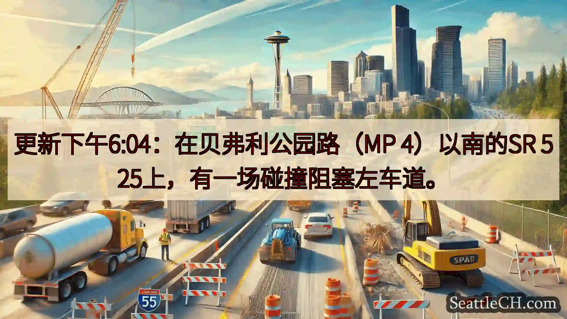 西雅图交通新闻 更新下午6:04：在贝弗利公园路（MP 4）以南的SR