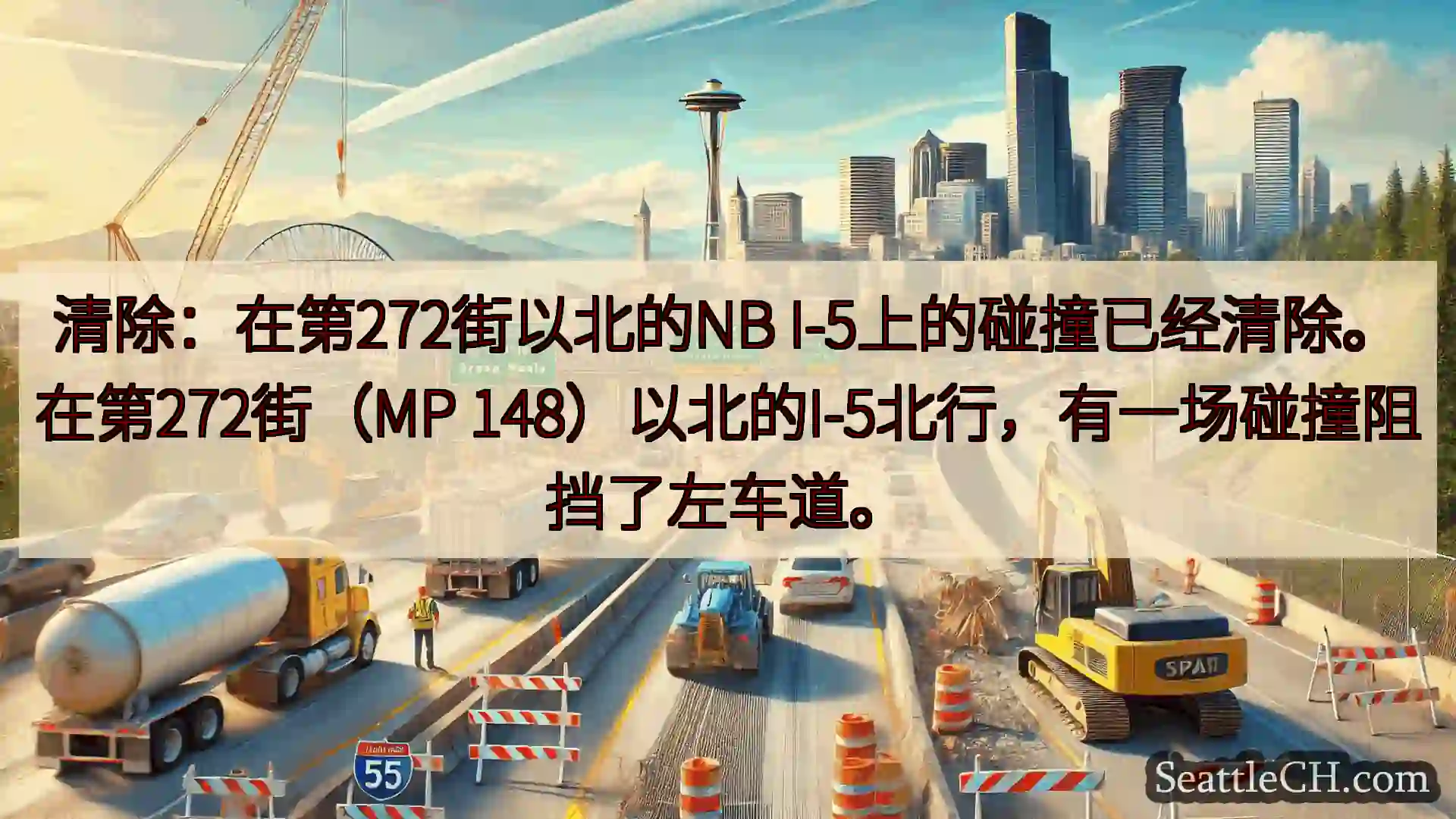西雅图交通新闻 清除：在第272街以北的NB