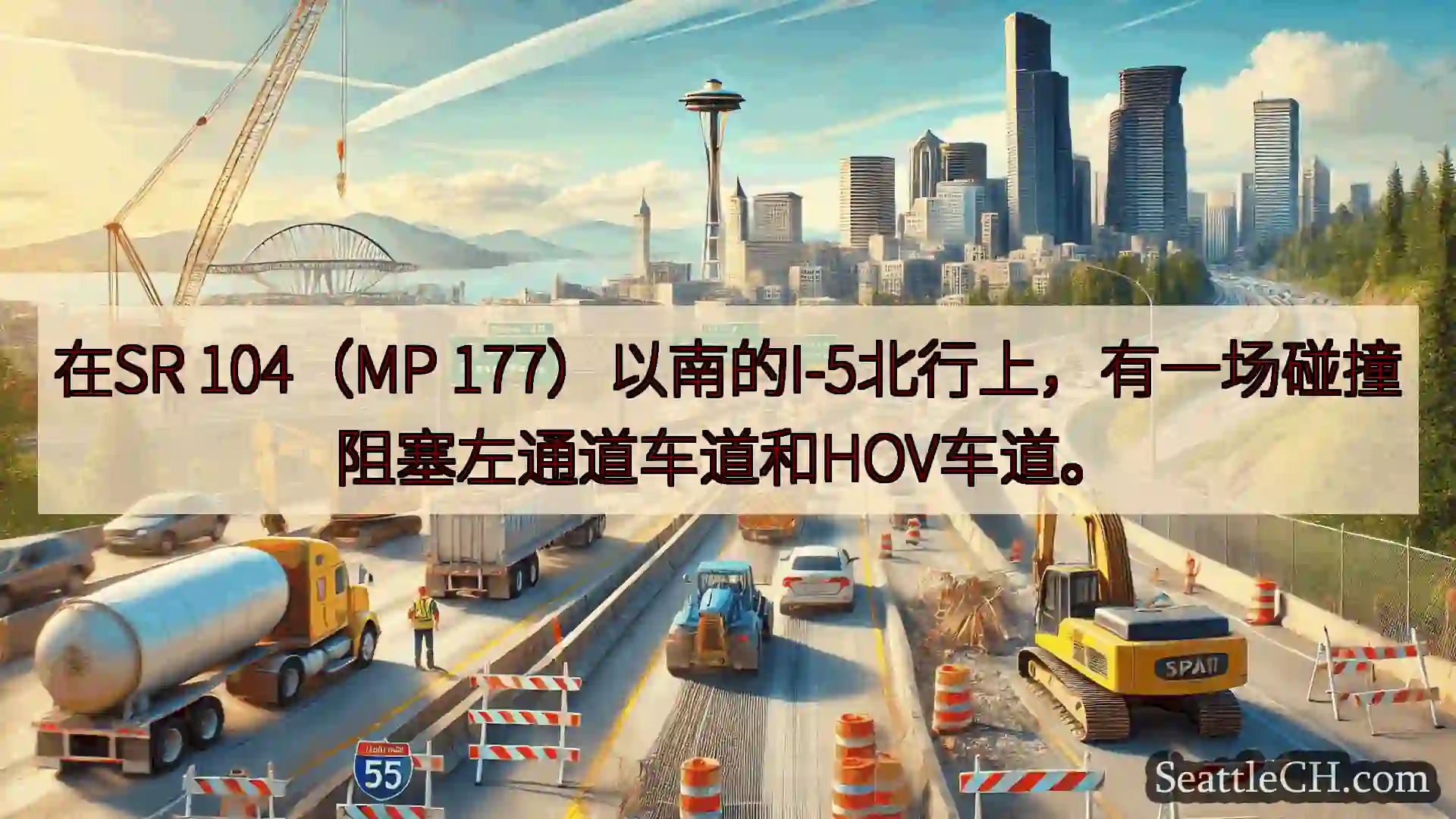 西雅图交通新闻 在SR 104（MP