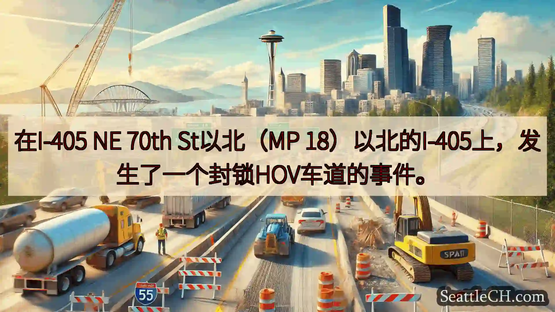 在I-405 NE 70th St以北（MP