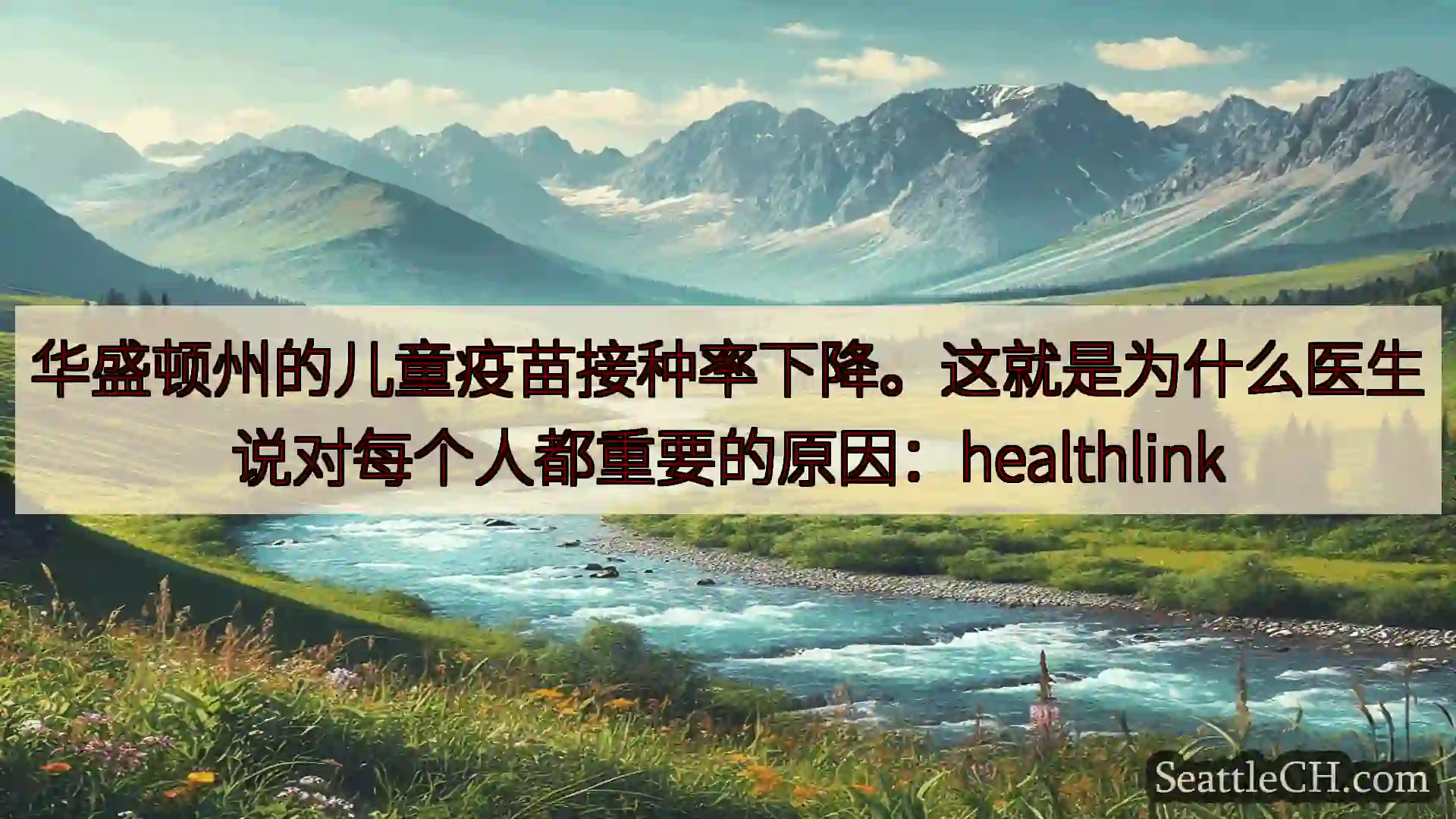 华盛顿州的儿童疫苗接种率下降。这就是为什么医生说对每个人都重要的原因：healthlink