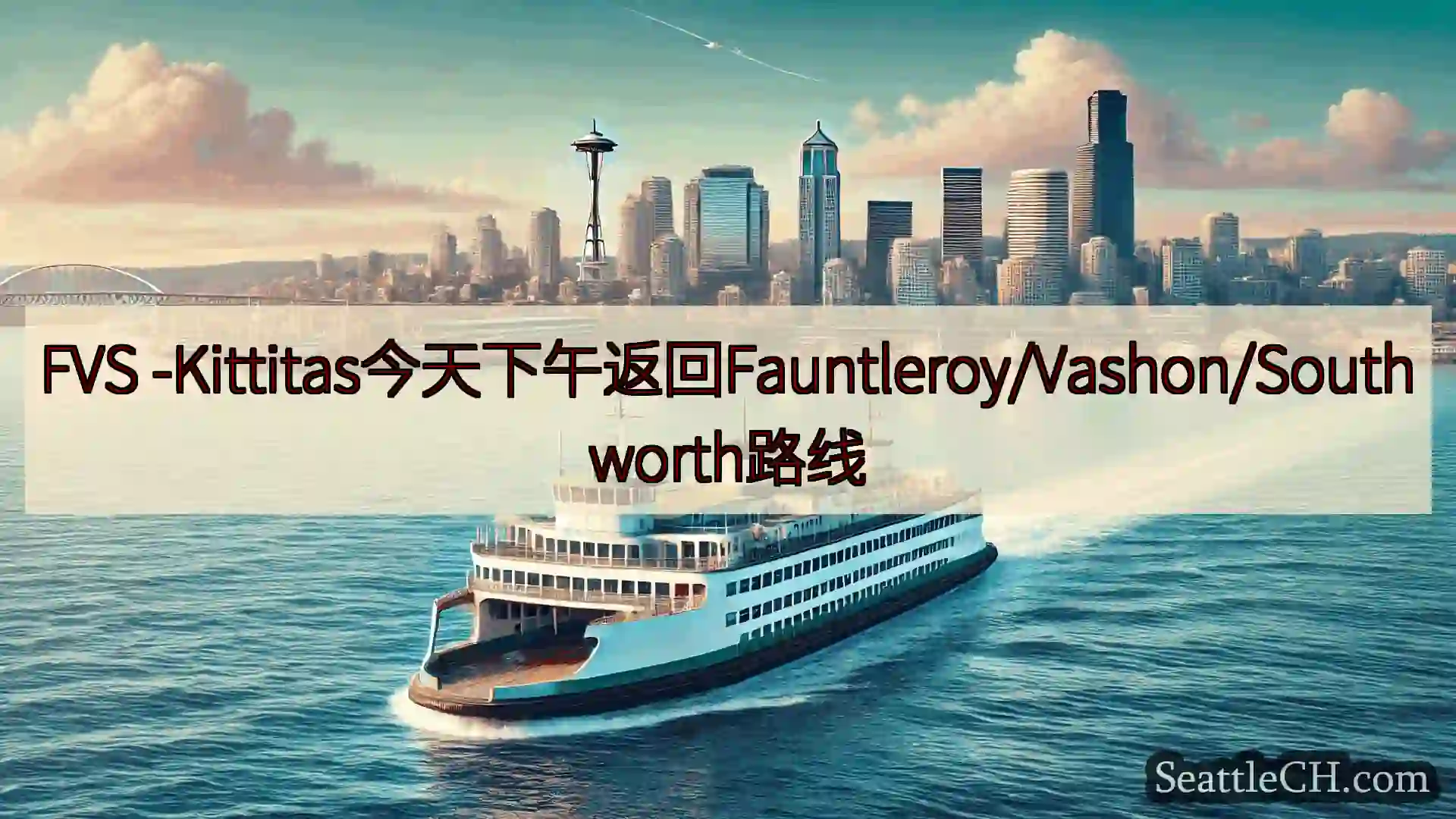 FVS -Kittitas今天下午返回Fauntleroy/Vashon/Southworth路线