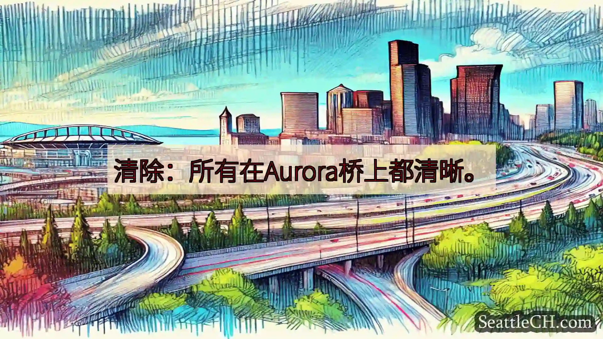 清除：所有在Aurora桥上都清晰。