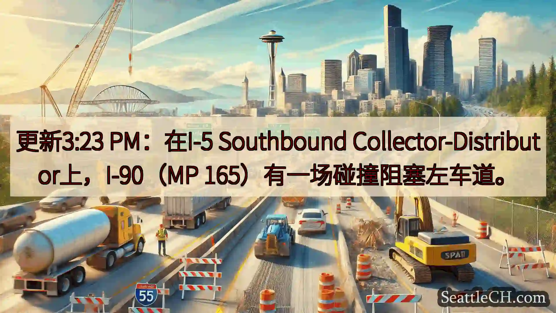 更新3:23 PM：在I-5 Southbound
