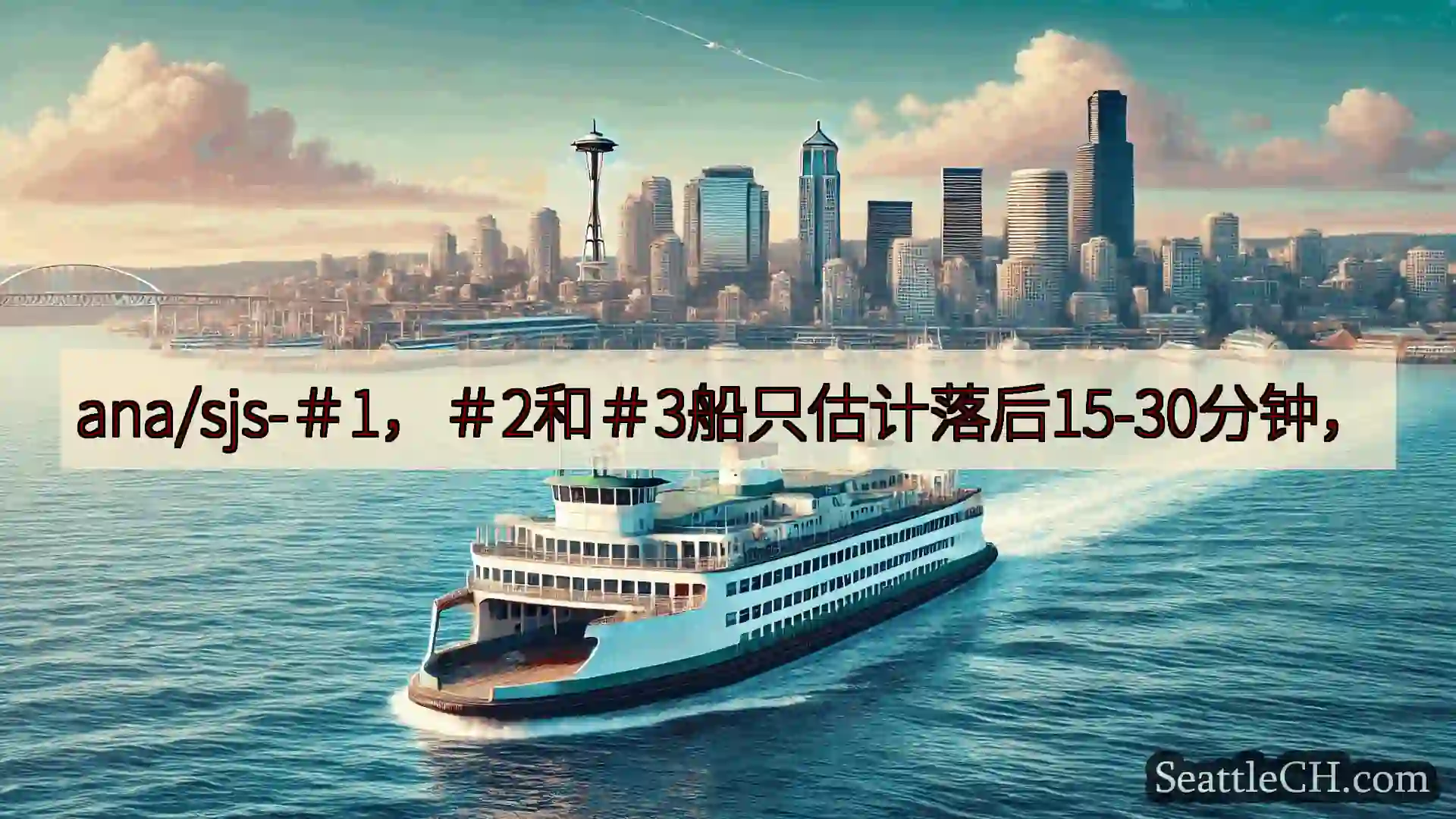 ana/sjs-＃1，＃2和＃3船只估计落后15-30分钟，https://wsdot.com/fe