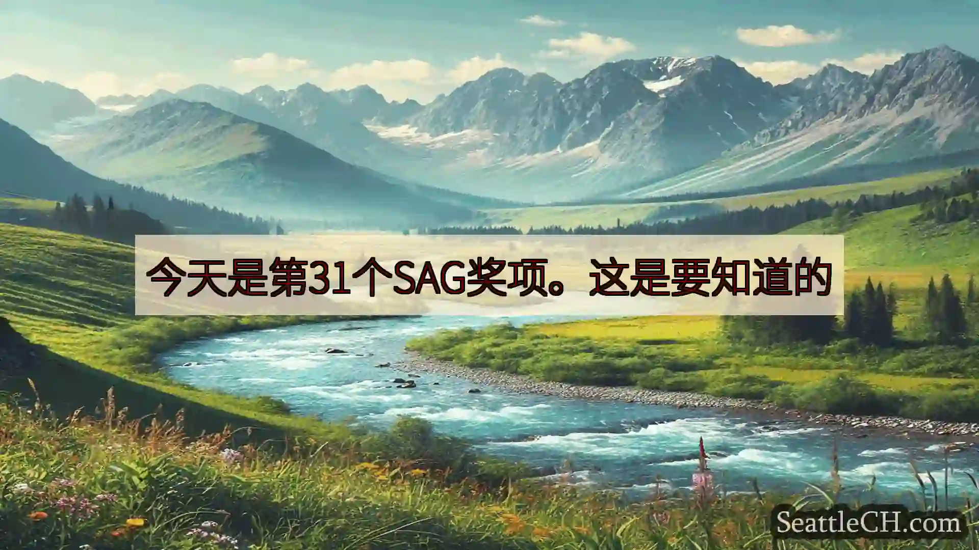 今天是第31个SAG奖项。这是要知道的