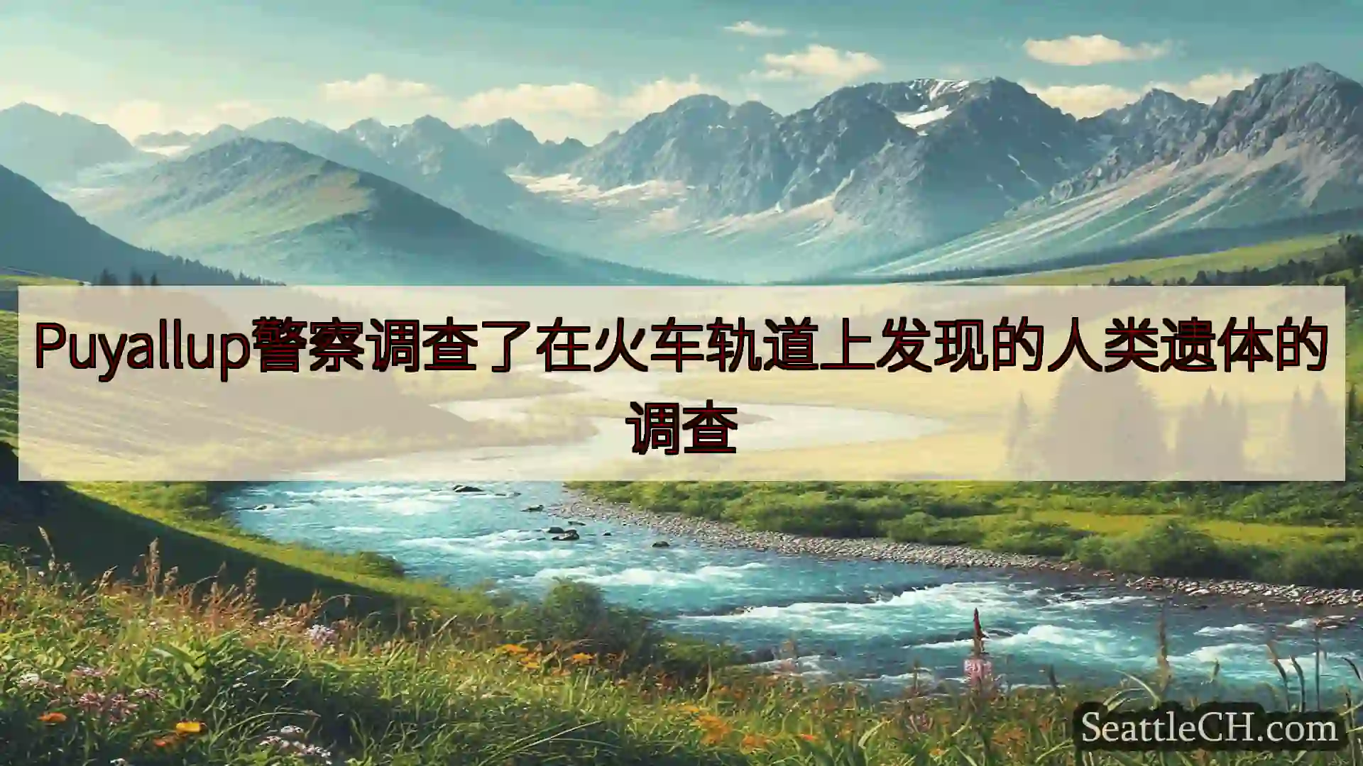 Puyallup警察调查了在火车轨道上发现的人类遗体的调查