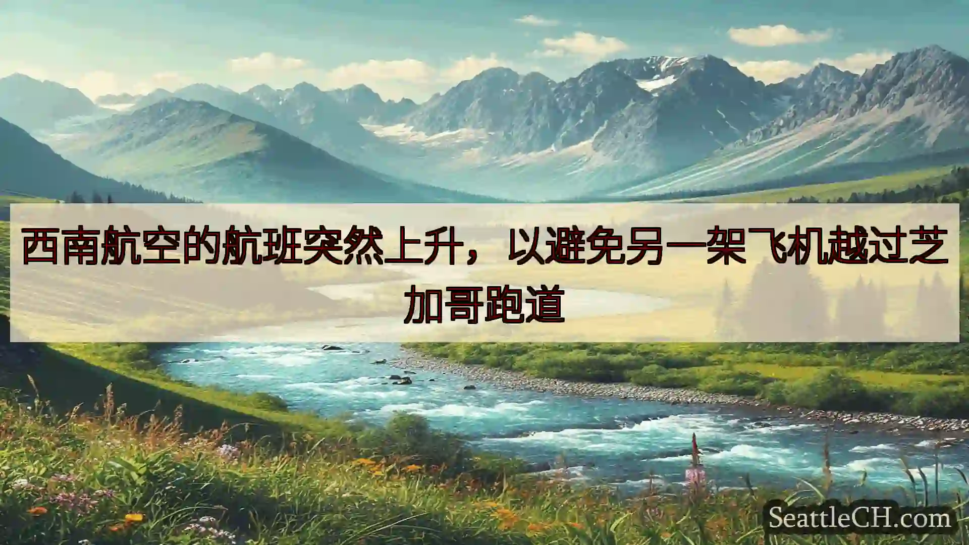 西南航空的航班突然上升，以避免另一架飞机越过芝加哥跑道
