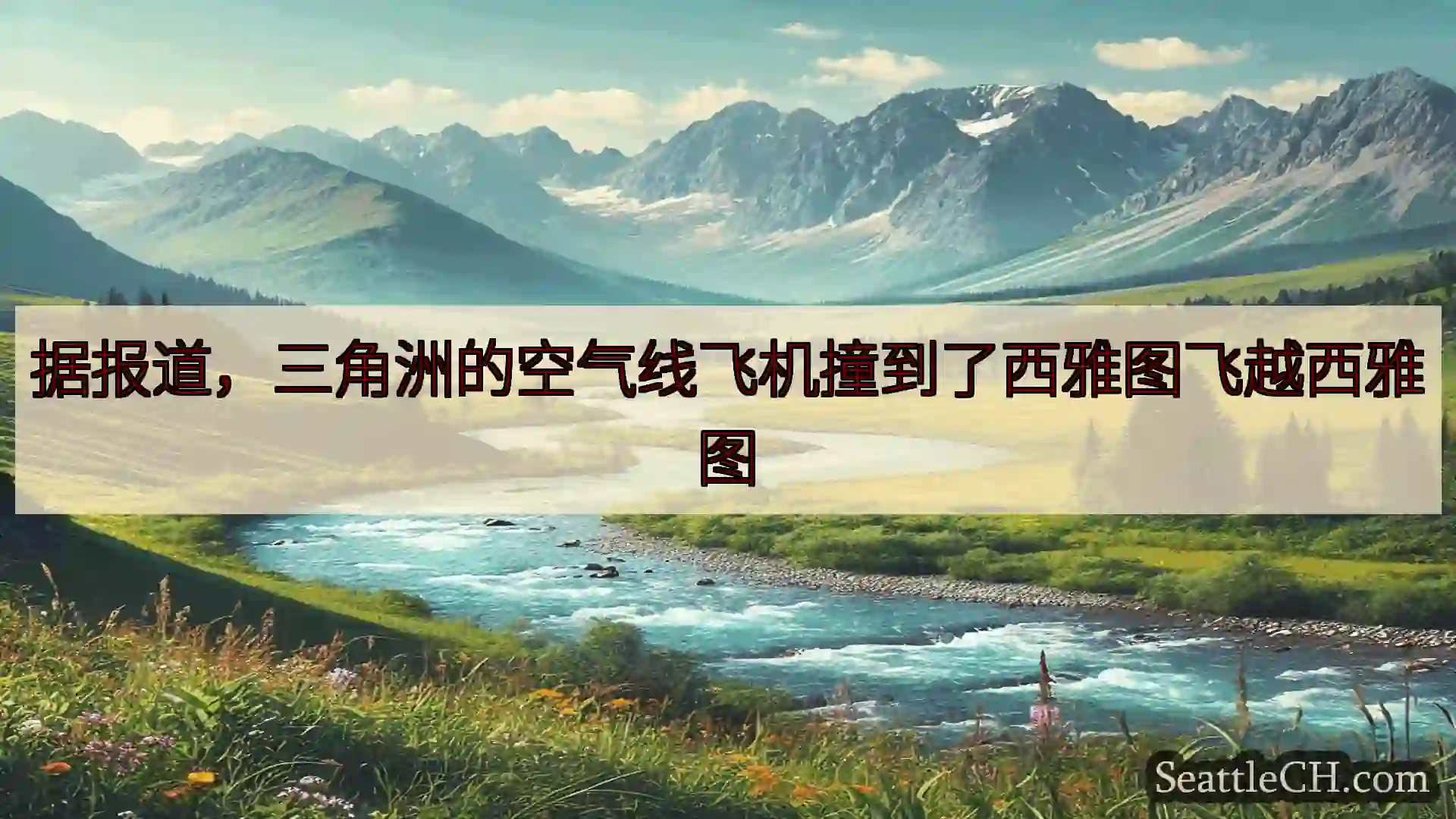 据报道，三角洲的空气线飞机撞到了西雅图飞越西雅图