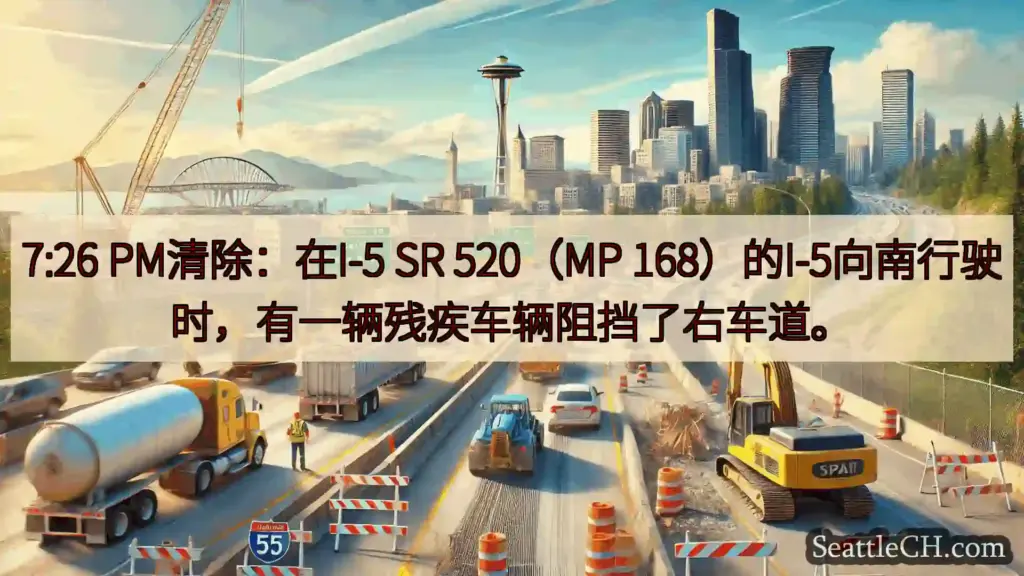 7:26 PM清除：在I-5 SR 520（MP
