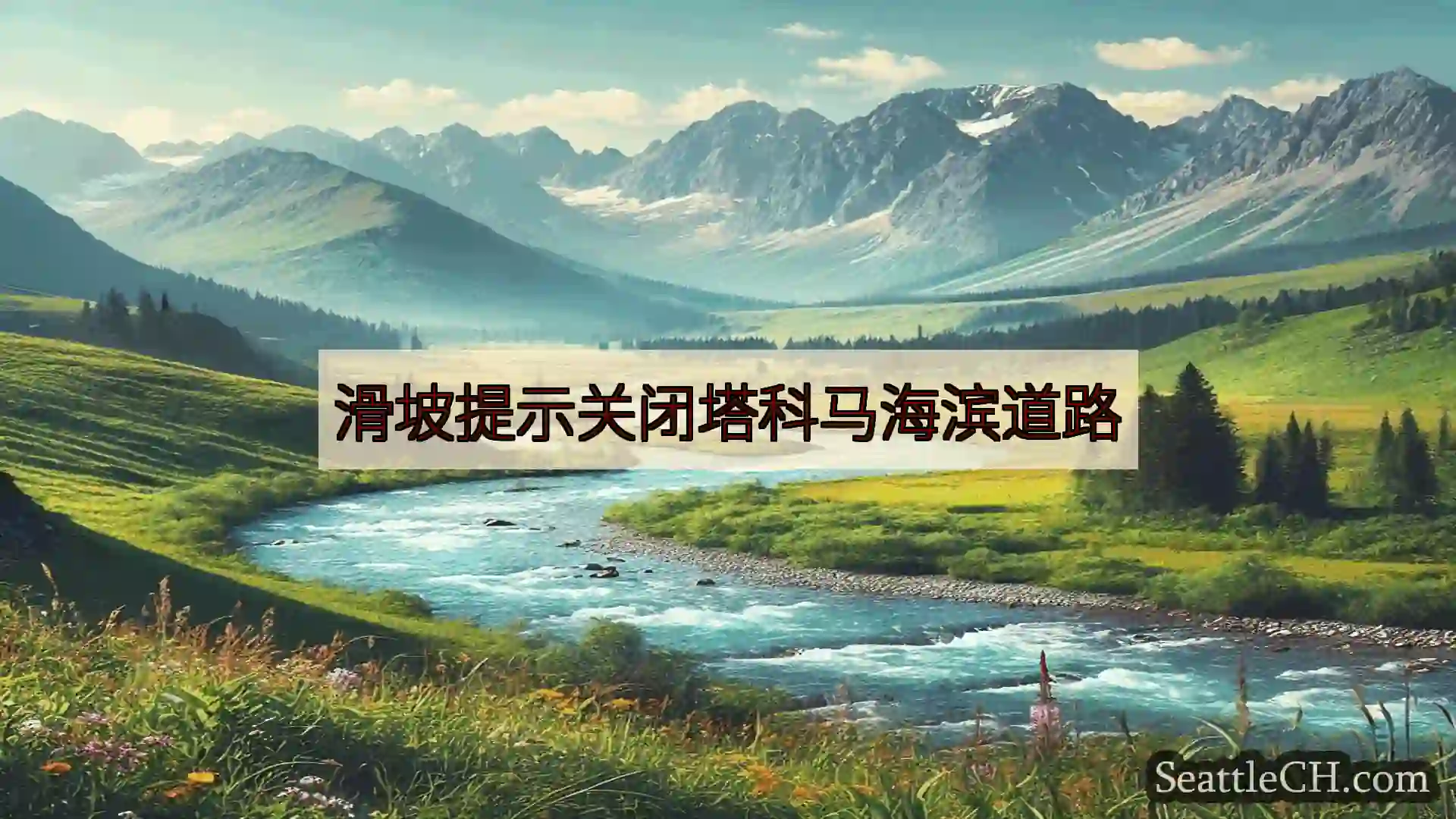 滑坡提示关闭塔科马海滨道路