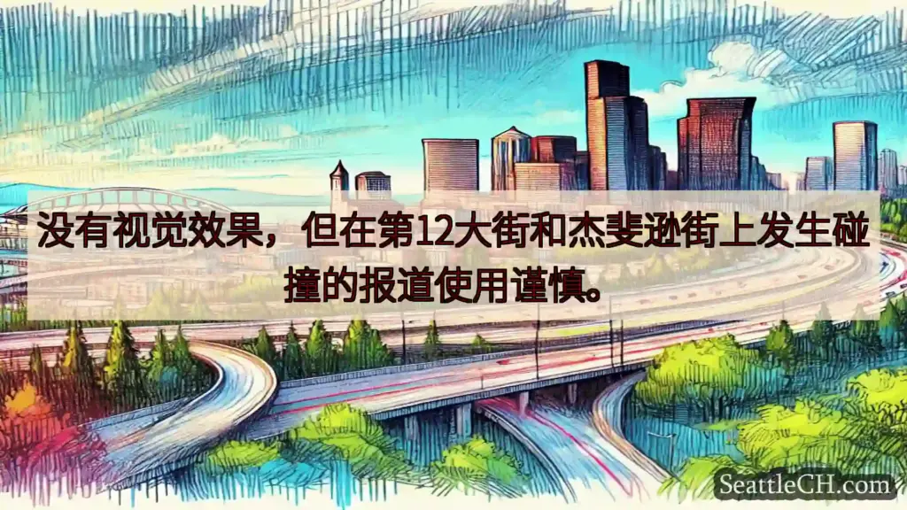 没有视觉效果，但在第12大街和杰斐逊街上发生碰撞的报道使用谨慎。