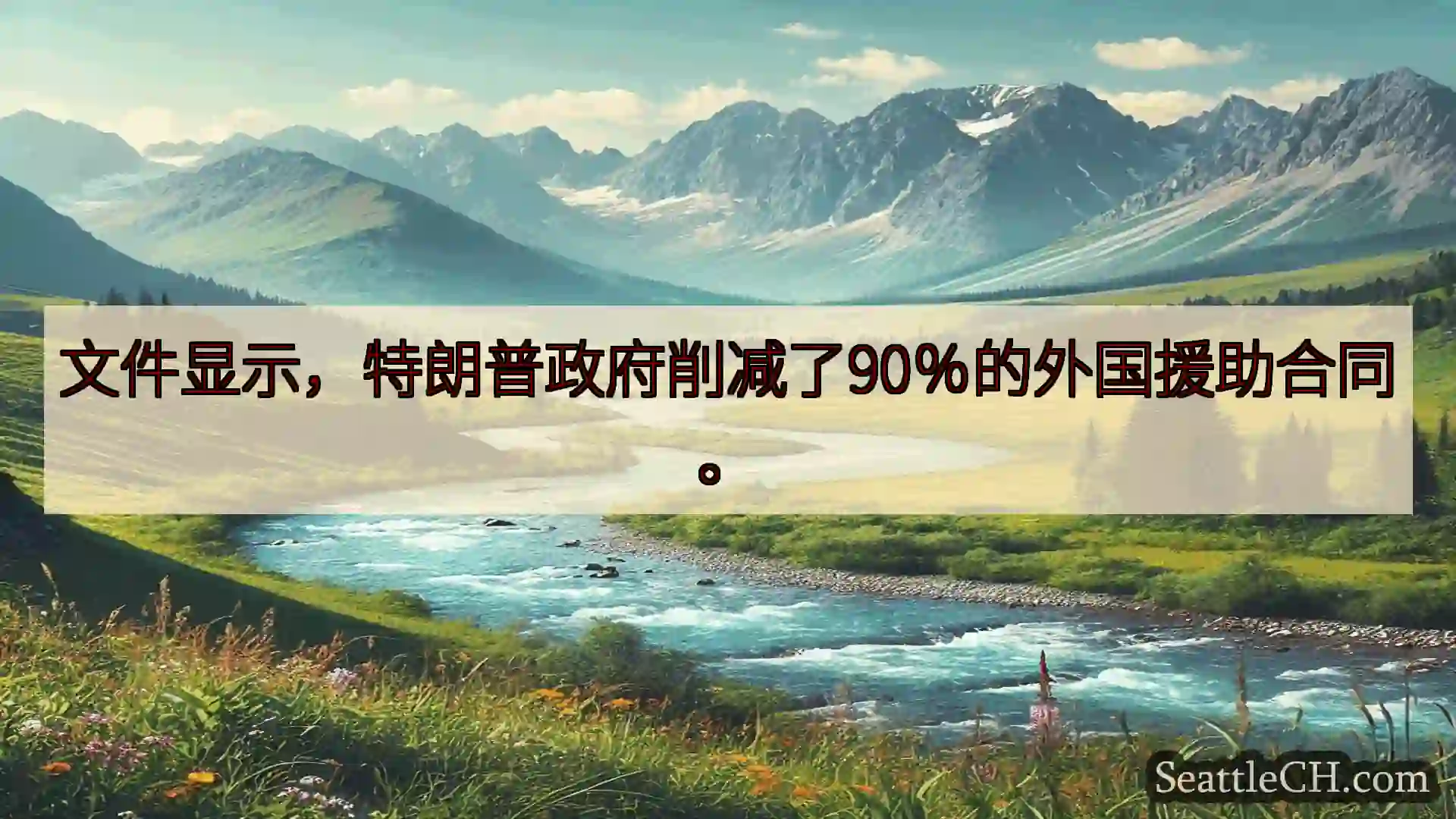 文件显示，特朗普政府削减了90％的外国援助合同。