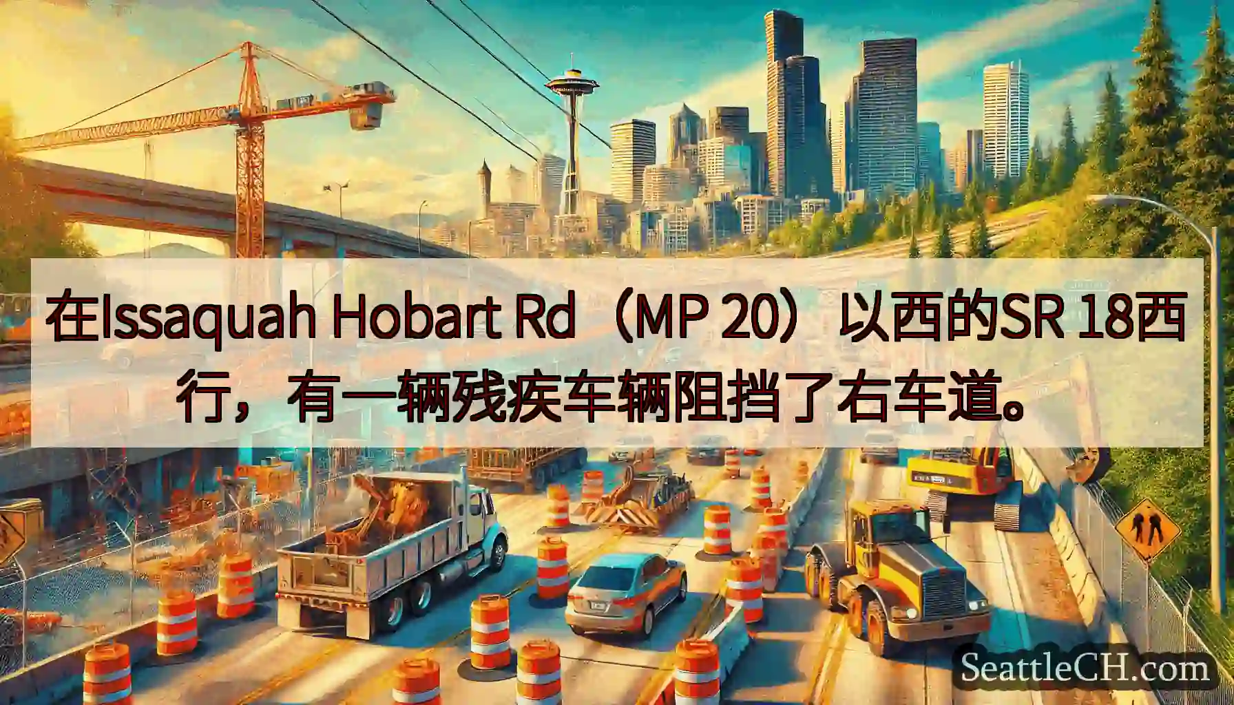 在Issaquah Hobart Rd（MP 20）以西的SR