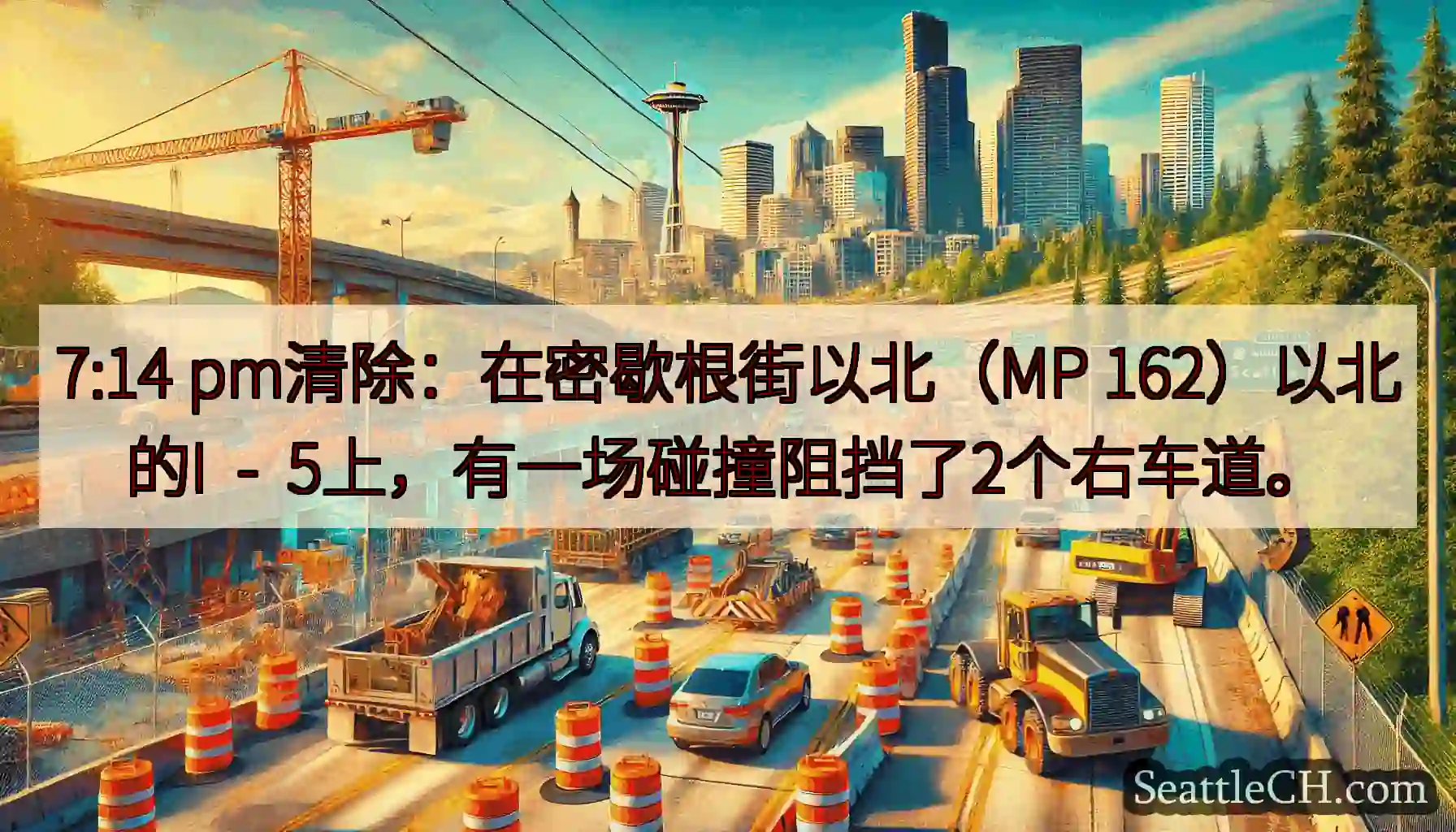 7:14 pm清除：在密歇根街以北（MP 162）以北的I -