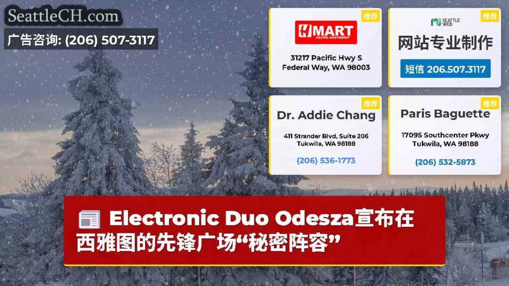 Electronic Duo Odesza宣布在西雅图的先锋广场“秘密阵容”