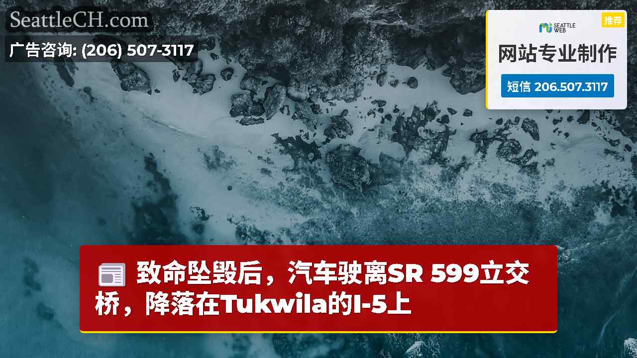 致命坠毁后，汽车驶离SR 599立交桥，降落在Tukwila的I-5上