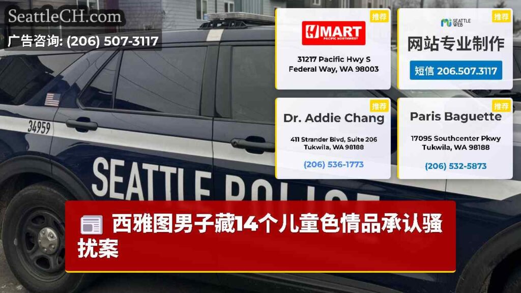 西雅图男子藏14个儿童色情品承认骚扰案