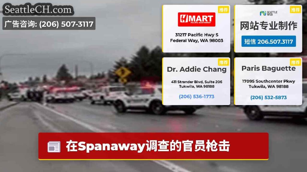 在Spanaway调查的官员枪击