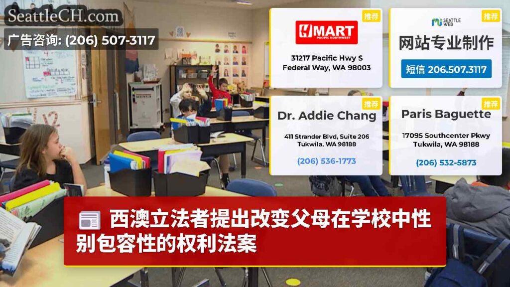 西澳立法者提出改变父母在学校中性别包容性的权利法案