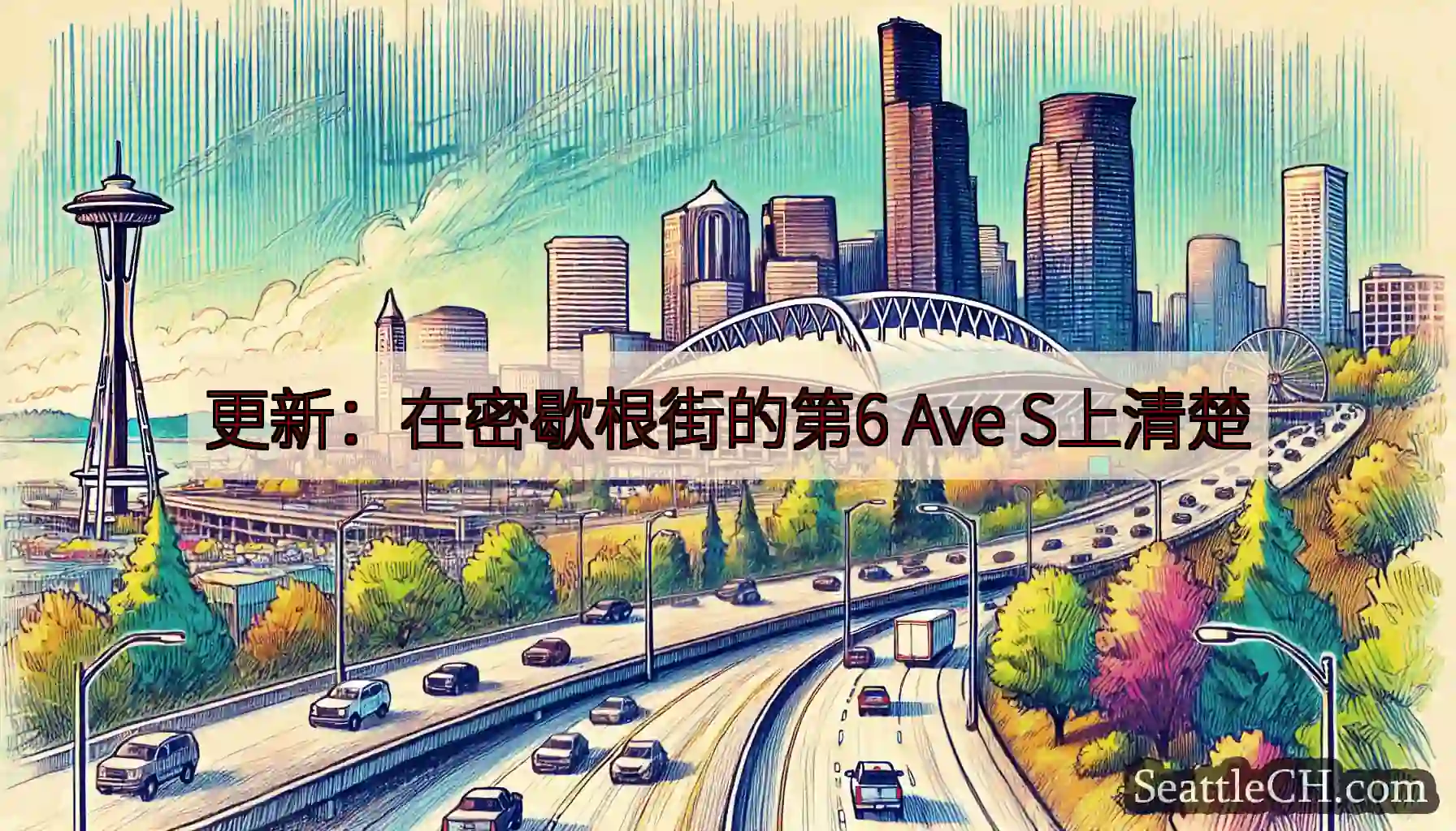 更新：在密歇根街的第6 Ave S上清楚