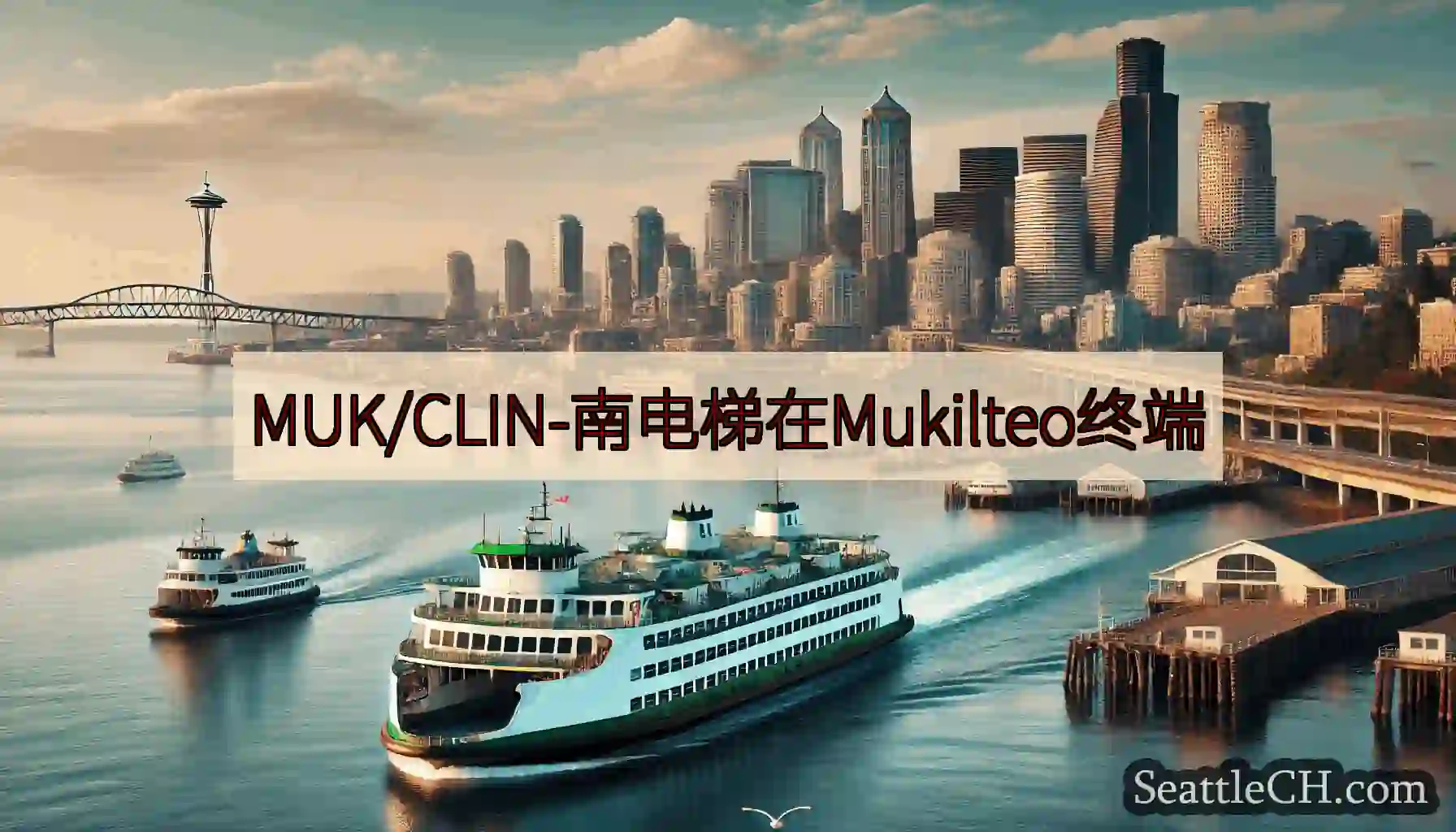 MUK/CLIN-南电梯在Mukilteo终端https://wsdot.com/ferries/s