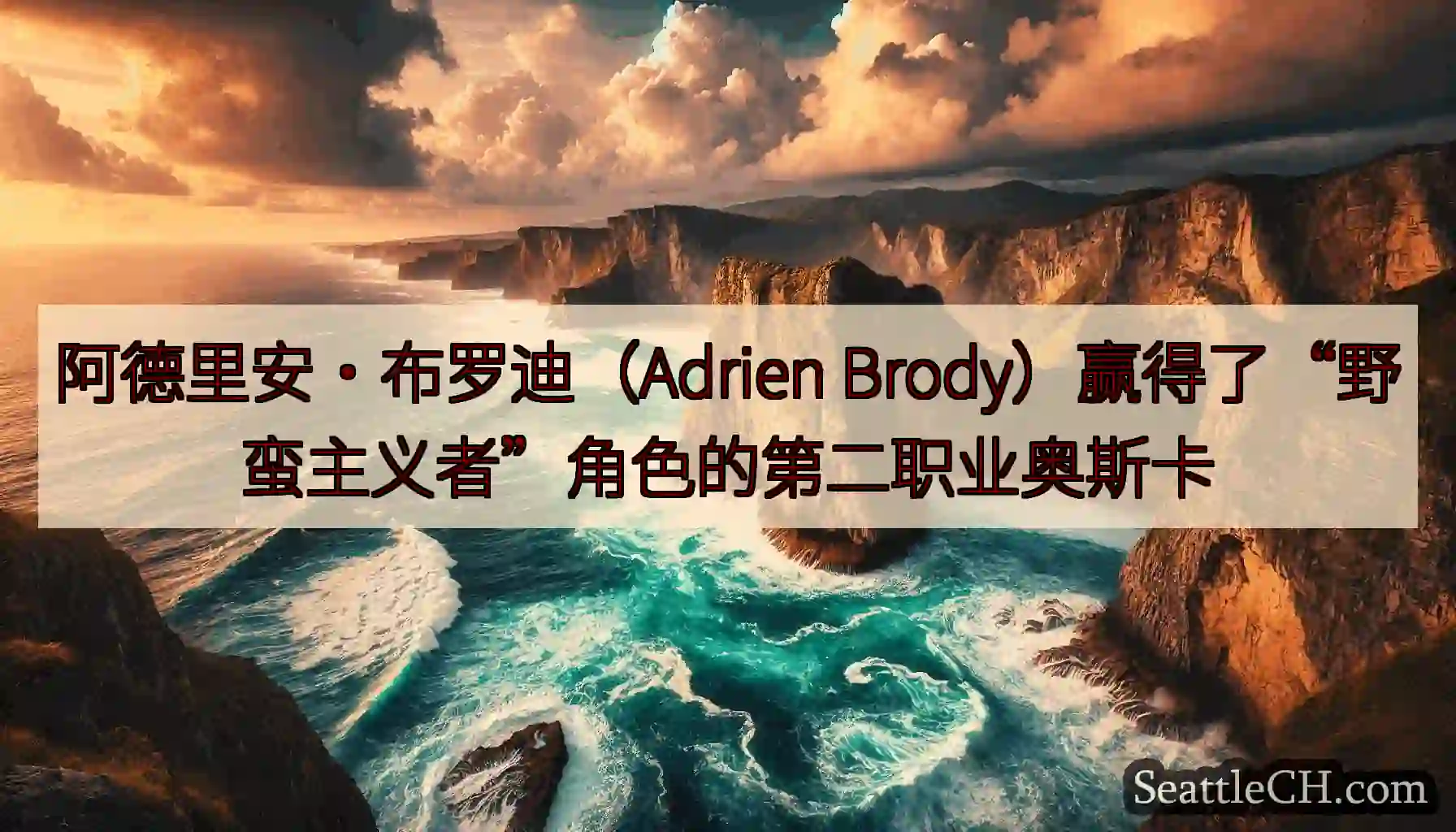 阿德里安·布罗迪（Adrien Brody）赢得了“野蛮主义者”角色的第二职业奥斯卡