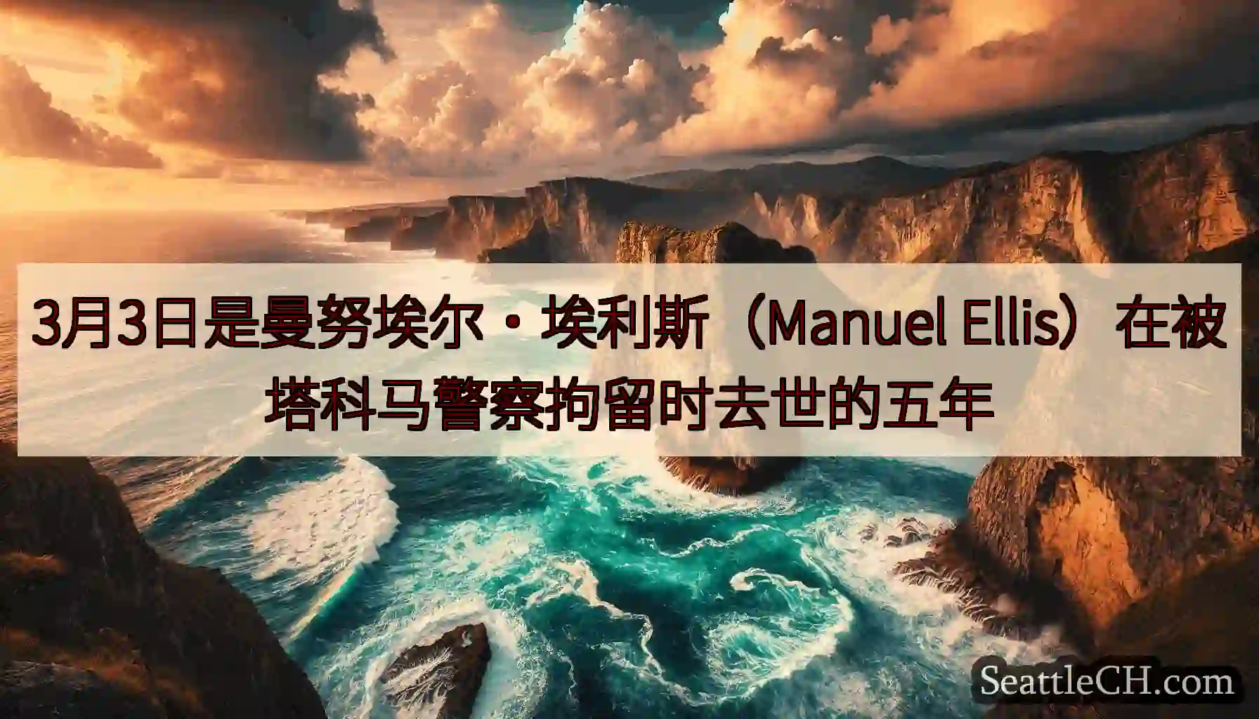 3月3日是曼努埃尔·埃利斯（Manuel Ellis）在被塔科马警察拘留时去世的五年