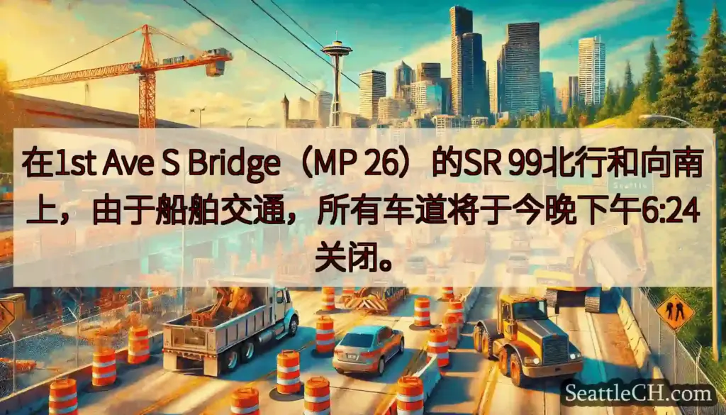 在1st Ave S Bridge（MP 26）的SR