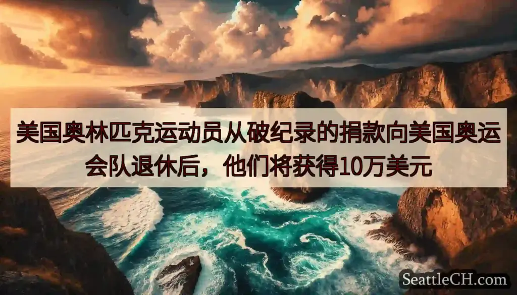 美国奥林匹克运动员从破纪录的捐款向美国奥运会队退休后，他们将获得10万美元