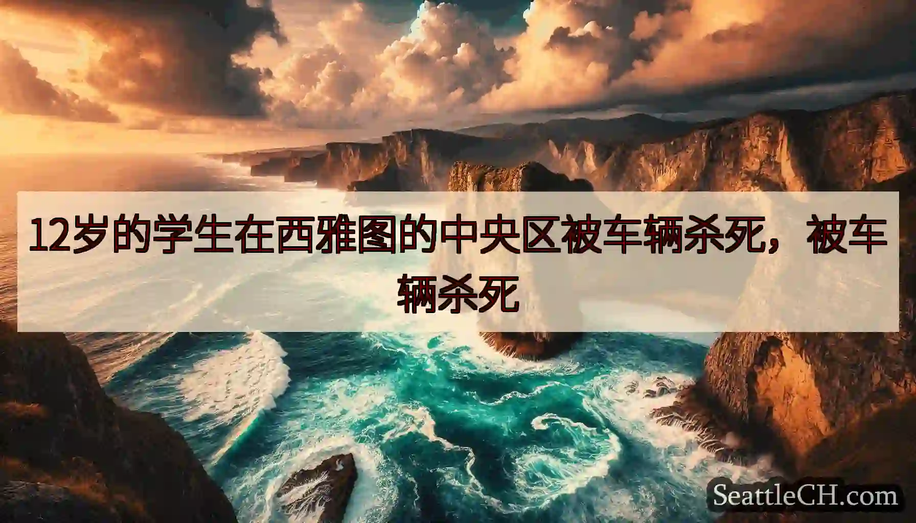 12岁的学生在西雅图的中央区被车辆杀死，被车辆杀死