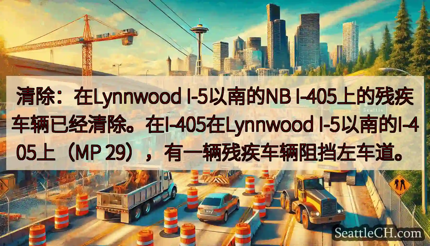 清除：在Lynnwood I-5以南的NB