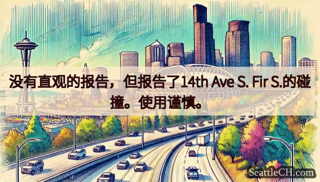 没有直观的报告，但报告了14th Ave S. Fir S.的碰撞。使用谨慎。