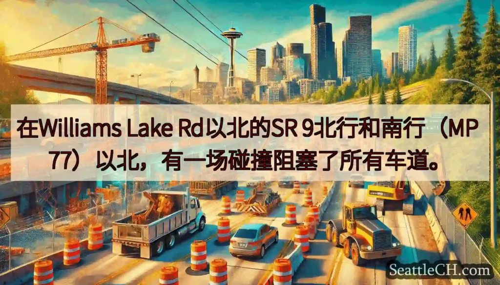在Williams Lake Rd以北的SR 9北行和南行（MP